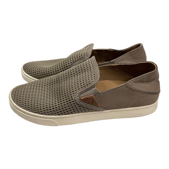 Oluki Pehuea Brown Perforated Breathable Easy On & Off  Slip On Shoe Size 8 - Picture 3 of 6